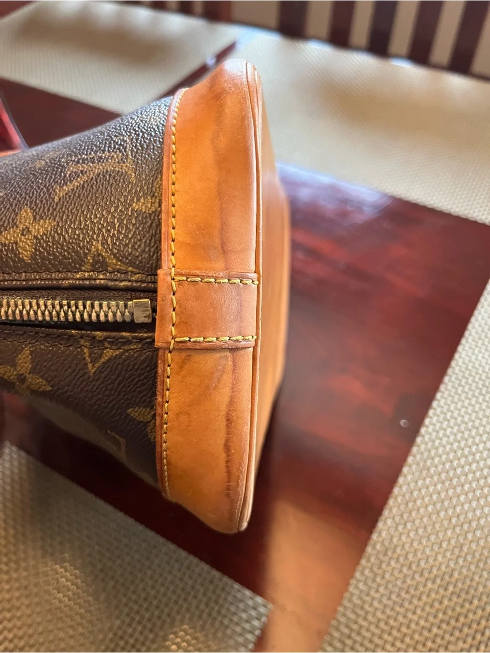 Louis Vuitton Alma PM Monogram Canvas Top Handle Bag Satchel Vintage